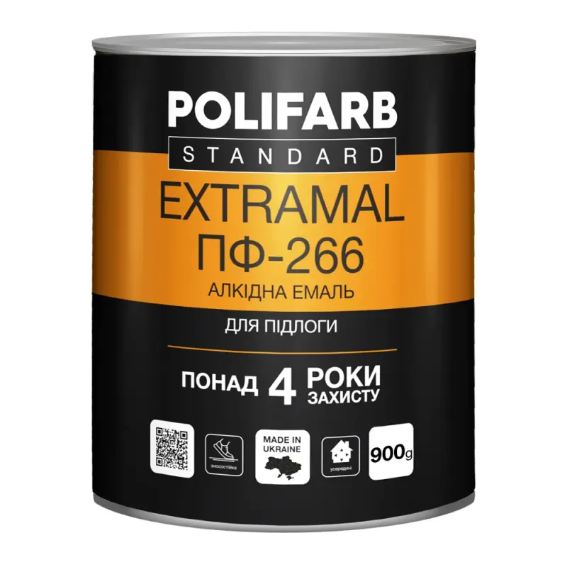 4df1ff5e5dc011f0b7e8b42e99c9b7fd_8cfd7dff0cc711f1b80cb42e99ccff36-1 ExtraMal Polifarb ПФ-266 червоно-коричневий 0,9кг - Зображення 1