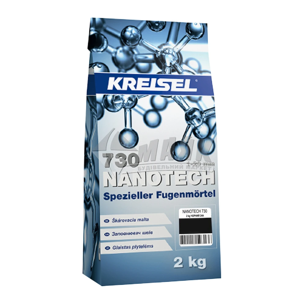 550a31b9413e11f0b7e6b42e99c9b7fd_794b4468246211f1b80cb42e99ccff36 730 KREISEL Суміш для заповнення міжкліткових швів 24А чорний (2кг) - Зображення 1