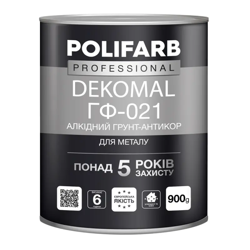 adab27a217e511f1b80cb42e99ccff36_17d24399239611f1b80cb42e99ccff36 Polifarb DekoMal ГФ-021 сірий 2,7 кг - Зображення 1